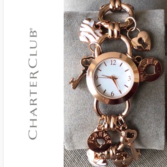 🆕⌚️ Charm Bracelet Watch ROSE GOLD 23mm - Picture 6 of 8
